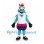 Dolphin Mascot Costume in Turquoise with White Top and Pink Waistband