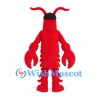 Lobster Mascot Costume in Red with Large Claws and Antennae