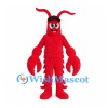 Lobster Mascot Costume in Red with Large Claws and Antennae
