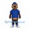 Bear Mascot Costume with Blue Baseball Shirt and Cap
