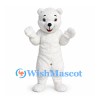 Polar Bear Mascot Costume in White with Rounded Ears