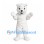 Polar Bear Mascot Costume in White with Rounded Ears