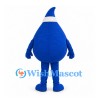 Water Drop Mascot Costume in Blue with White Headband