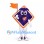 Diamond Character Mascot Costume in Purple with Orange Flag