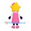 Star Mascot Costume with Pink Dress and Head Bow