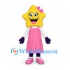 Star Mascot Costume with Pink Dress and Head Bow
