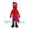 Ribbon Mascot Costume in Red with Black Gloves and Shoes
