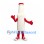 Milk Bottle Mascot Costume in White with Red Cap