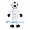 Soccer Ball Mascot Costume with White Sports Uniform