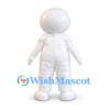 Astronaut Mascot Costume in White with Round Helmet