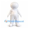 Astronaut Mascot Costume in White with Round Helmet