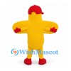 Plus Sign Mascot Costume in Yellow with Red Cap and Gloves