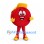Red Circle Mascot Costume with Yellow Top Hat and Gloves