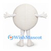 No Smoking Sign Mascot Costume with Red Symbol and White Body