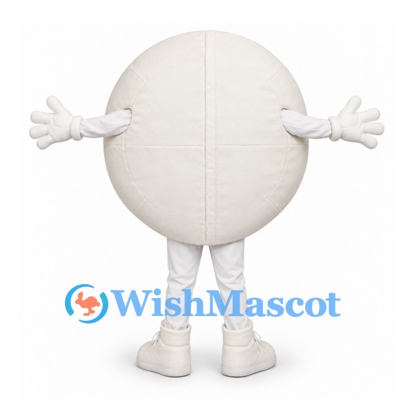 No Smoking Sign Mascot Costume with Red Symbol and White Body