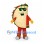Taco Mascot Costume with Sunglasses and Layered Filling
