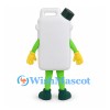 Container Mascot Costume in White with Green Cap and Limbs
