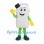 Container Mascot Costume in White with Green Cap and Limbs