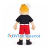 Boy Mascot Costume with White Cap and Red Shorts
