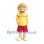 Boy Mascot Costume with Yellow Shirt and Red Shorts