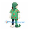Elf Mascot Costume with Green Spotted Tunic and Pointed Hat