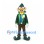 Elf Mascot Costume with Glasses and Green Jacket