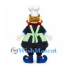 Elf Chef Mascot Costume with White Hat and Green Apron