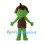 Forest Elf Mascot Costume in Green with Brown Leaf Outfit