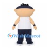 Boy Mascot Costume with White Tank Top and Navy Headband