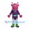Alien Mascot Costume in Pink with Purple and Silver Space Suit
