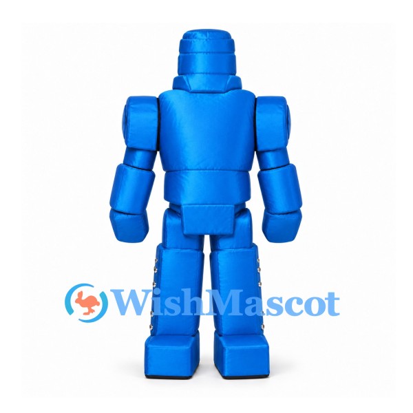 Robot Mascot Costume in Blue with Block Shaped Limbs