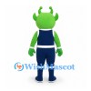 Alien Mascot Costume in Green with Navy Space Suit