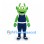 Alien Mascot Costume in Green with Navy Space Suit
