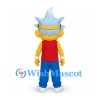 Boy Mascot Costume with Spiky Blue Hair and Yellow Goggles
