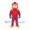 Racing Driver Mascot Costume with Red Helmet and Suit