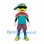 Boy Mascot Costume with Sunglasses and Plaid Shorts
