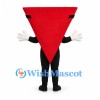 Triangle Mascot Costume in Red with Black Glasses