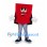 Book Mascot Costume in Red with Striped Pants