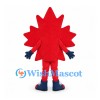 Maple Leaf Mascot Costume in Red with Blue Gloves