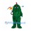 Monster Mascot Costume in Green with Multicolored Horns