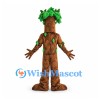 Tree Mascot Costume with Brown Trunk and Green Leaf Crown