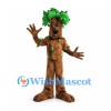 Tree Mascot Costume with Brown Trunk and Green Leaf Crown