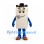 Refrigerator Mascot Costume with Brown Hat and Blue Limbs