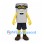 Battery Mascot Costume in Silver with Sunglasses