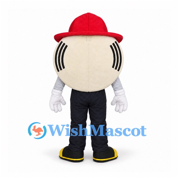 Smoke Detector Mascot Costume with Red Firefighter Helmet
