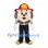 Smoke Detector Mascot Costume with Red Firefighter Helmet