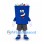 Recycling Bin Mascot Costume in Blue with Bottles and Cans