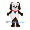 Dog Mascot Costume in Brown and White with Red Collar