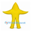 Star Mascot Costume in Yellow with Smiling Face