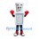 Water Dispenser Mascot Costume with White Cup Head and Blue Panel